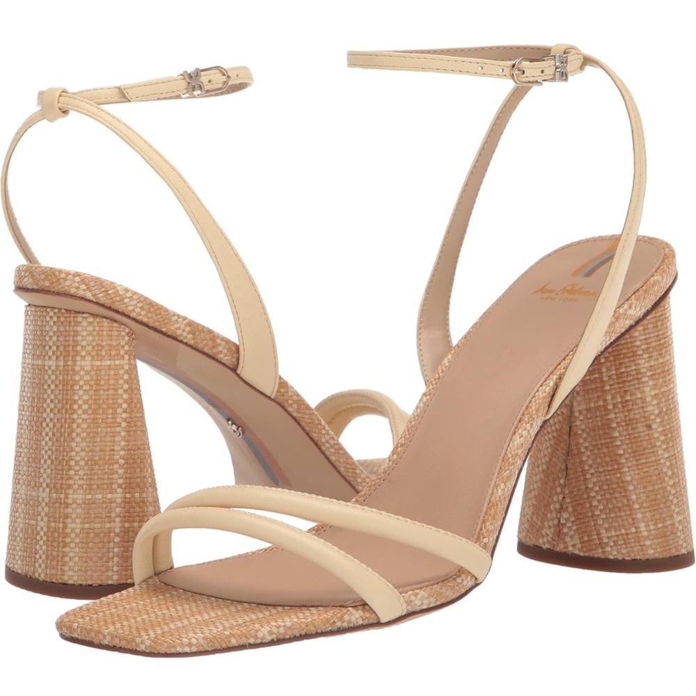 Sam Edelman • Women’s Kia Block Heel Sandal, Bleached Wheat • 9 • Gently Worn!